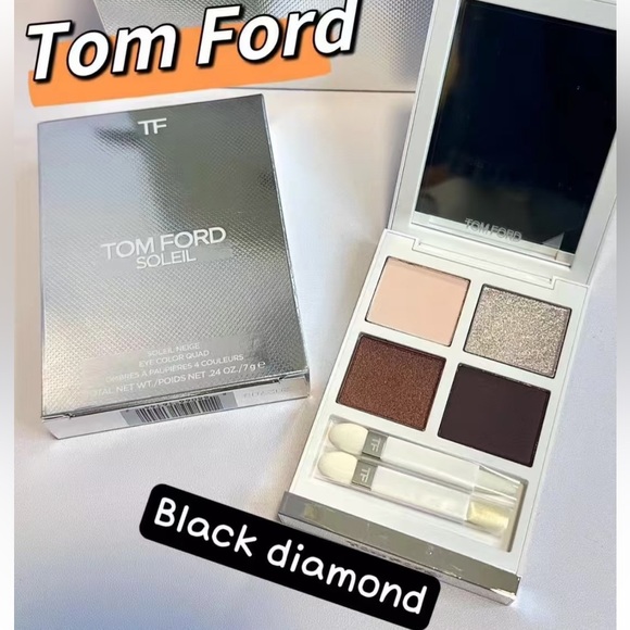 NWB TOM FORD Soleil Neige Eye Color Quad Eyeshadow 01 Black Diamond 0.24 oz/7 g - Picture 8 of 8